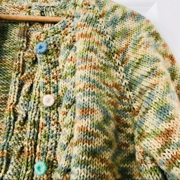Hand Knit Cardigan w Cable Stitch Detail - Picture 5 of 7